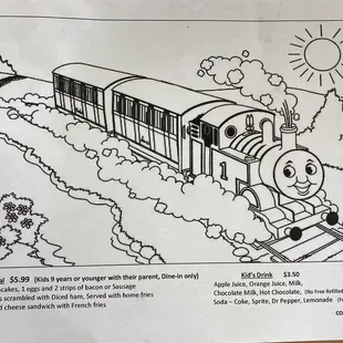 Kid&apos;s Meal Menu