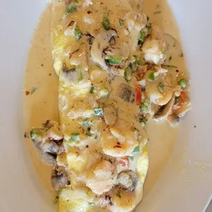 Seafood omelet