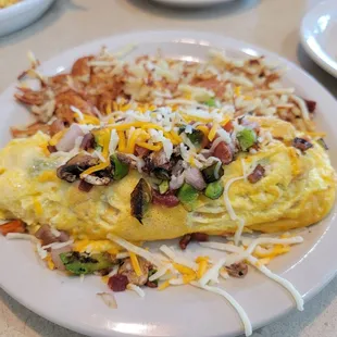 Garden omelet w/cheese