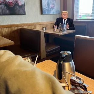 Trump appearing to drink a four loko (didn&apos;t even know they served those)