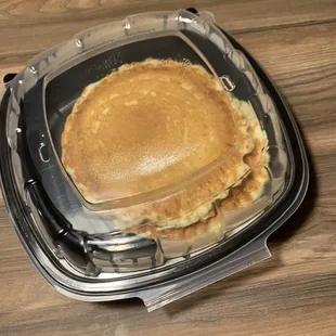 Pancakes that comes with the steak and eggs