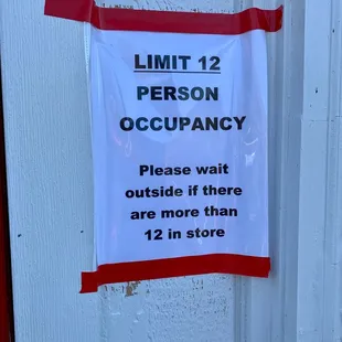 a sign on a door