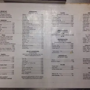 Menu as of 02/25/2016