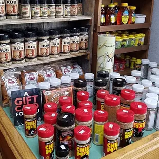 a variety of spices on display