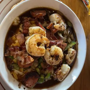 Shrimp &amp; Grits with Texas toast