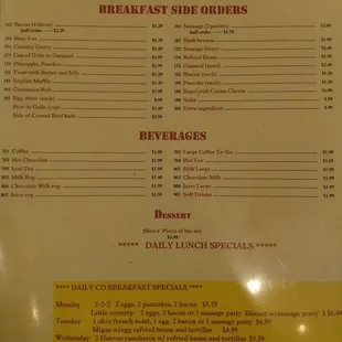 Country Omelette menu