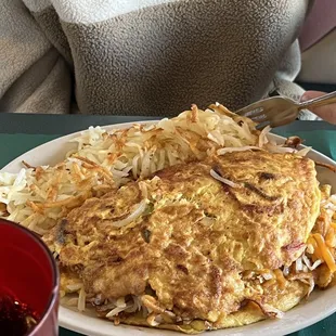 Farmers Omelette with Hash Browns...