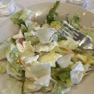 Side salad with rancn