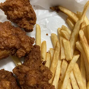 fried chicken and french fries