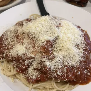 Lots of parmesan for my veal....I&apos;m a parm junkie! Lol