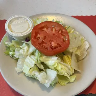 Side salad with ranch