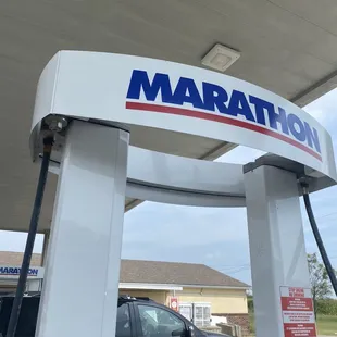 a marathon gas pump at a gas station