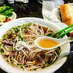 Brisket round eye pho