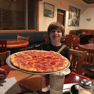 Piping hot pepperoni pizza  Big Guys favorite!