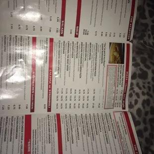 pizza, menu