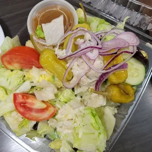 Large "Greek" salad-waste of money!