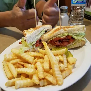 BLT - He wasn't giving the BLT 2 thumbs up.