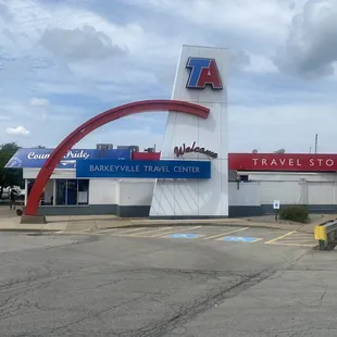 the entrance to the restaurant