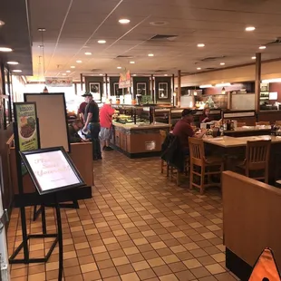a view of the dining area