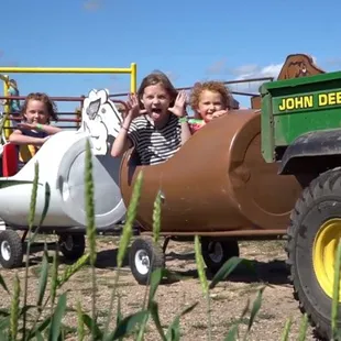 Barrel train ride - included with Fun Farm or Pumpkin &amp; Play admission