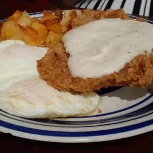 Country Fried Steak combo with French toast not pictured.