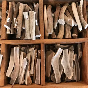 We have a large supply of elk antler dog bones from our other business CST Antlers!