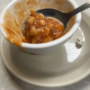 Bean and tomato soup?   Taste like beans and ketchup