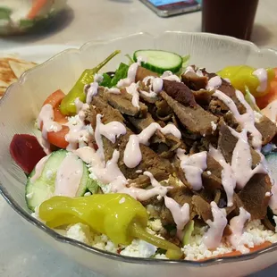Salad with Gyro Meat at Country Skillet