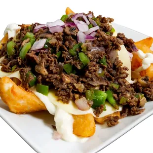 Philly cheesesteaks Loaded Fries