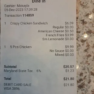 They charge extra for cheese but said it come with it