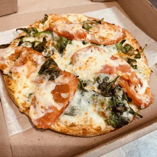 Spinach Artichoke Pizza add Tomato