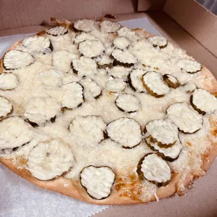 Gluten Free, Vegan Pickle Rick Pizza