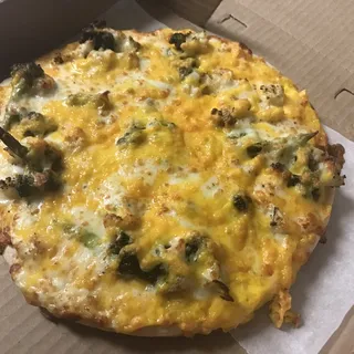 Broccoli and Cauliflower Pizza
