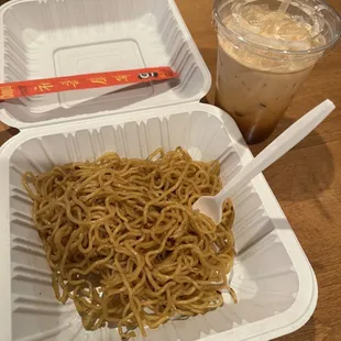 A handful of noodles and tea for $20.