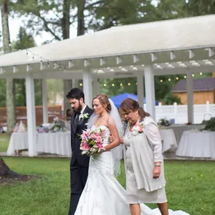Walking the bride to the altar