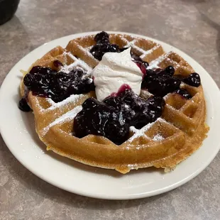 Blueberry waffle