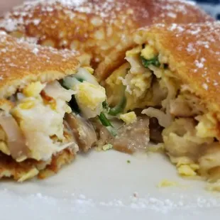 Egg White Ham Breakfast Crepe