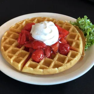 waffles, food