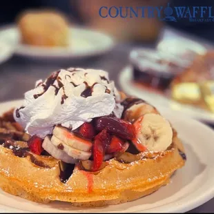 food, waffles