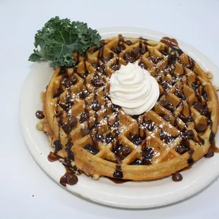waffles, food