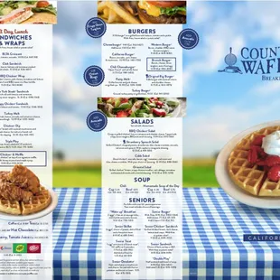waffles, menu