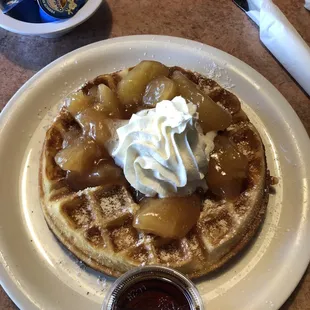 Cinnamon apple waffle