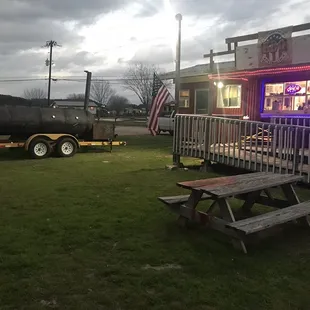 outside