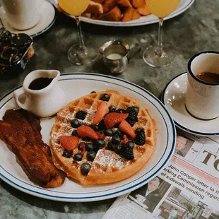 food, waffles