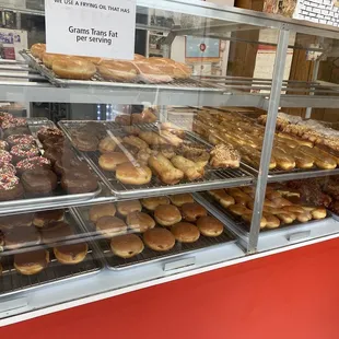 a display of a variety of donuts