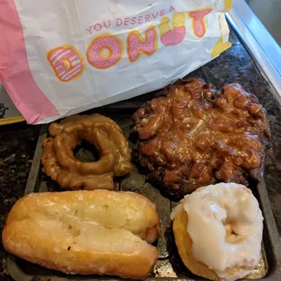 Buttermilk bar, old fashioned, cruller, apple fritter