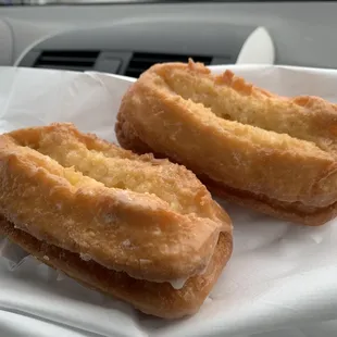 Two buttermilk bar donuts.