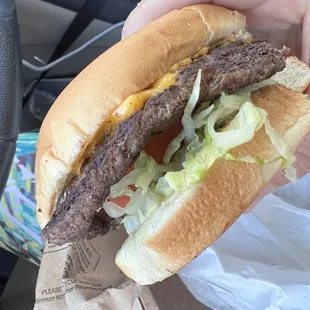 Super cheeseburger burned dry patty not like they used to make
