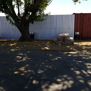 outside