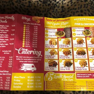 the menu